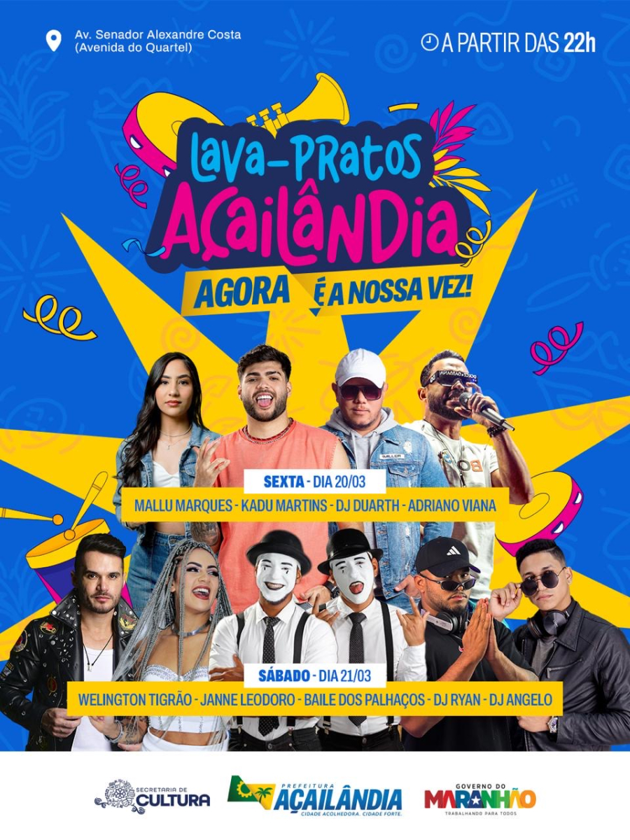 Avenida do Quartel será palco do Lava-Pratos 2026 e deve atrair grande público em Açailândia