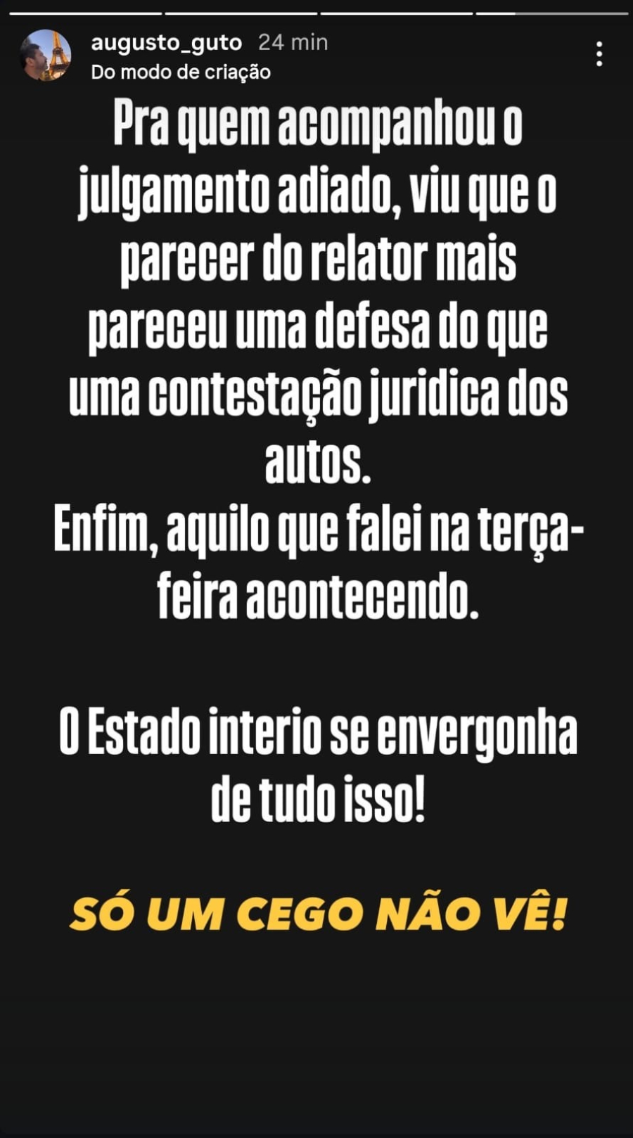 Julgamento ainda não terminou, mas oposição de Caxias já dispara contra a Justiça