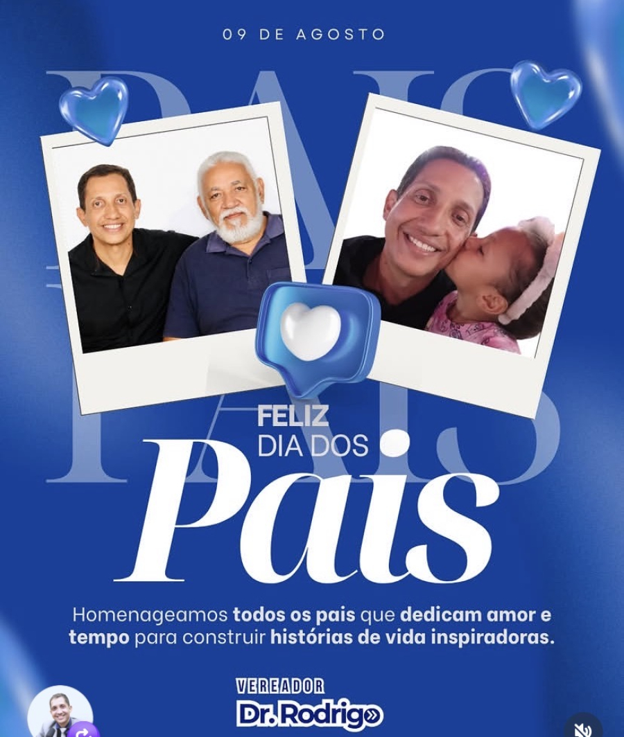 Vereador Dr. Rodrigo presta homenagem aos pais neste domingo