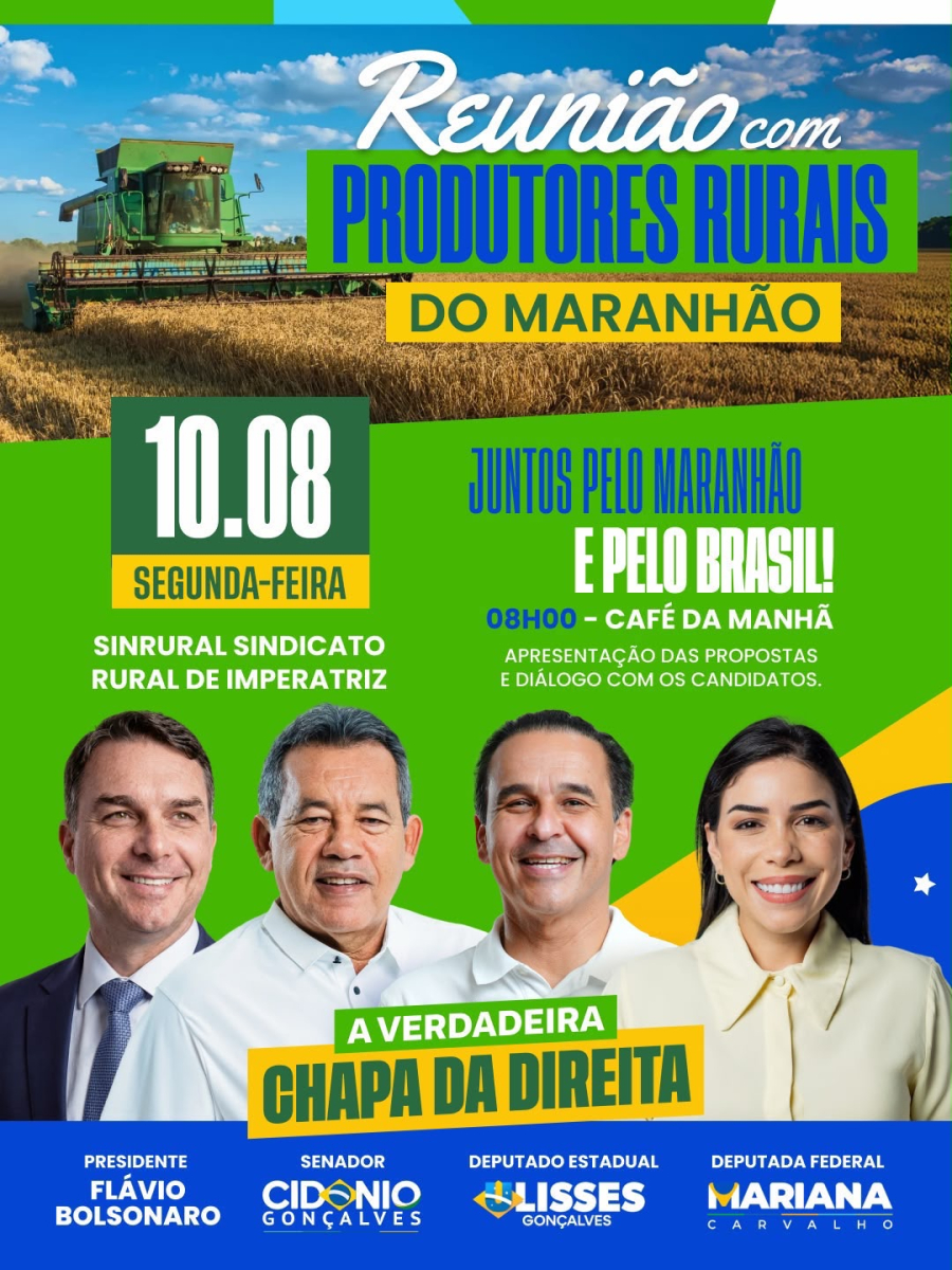 ULISSES, MARIANA E CIDÔNIO SE REÚNEM COM PRODUTORES RURAIS DO MARANHÃO NESTA SEGUNDA-FEIRA (10)