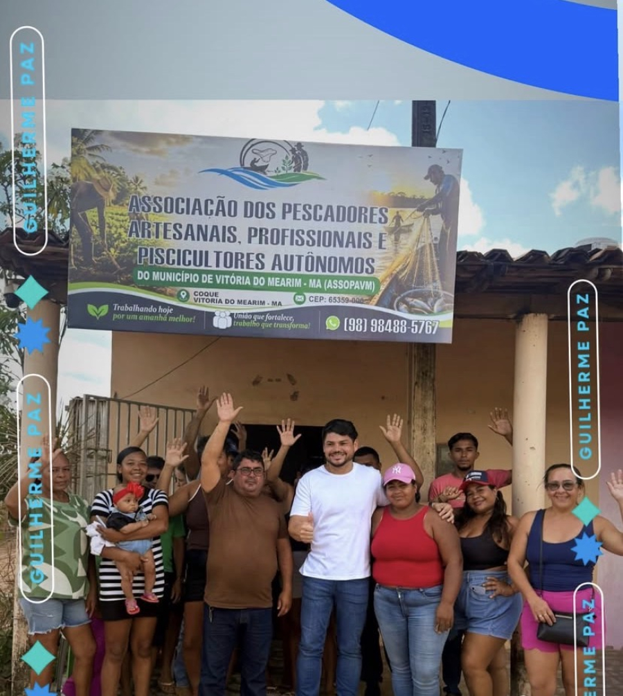 Guilherme Paz visita associação de pescadores em Vitória do Mearim e reforça diálogo com comunidades