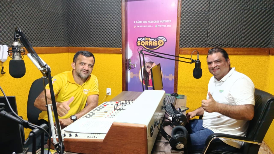 Coordenador de campanha Sérgio Vieira concede entrevista na Rádio FM Sorriso em Açailândia e fala das propostas dos candidatos do Grupo Ildemar Gonçalves nas eleições 2026